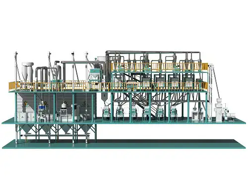 60TPD wheat flour milling plant 3D design by Voson