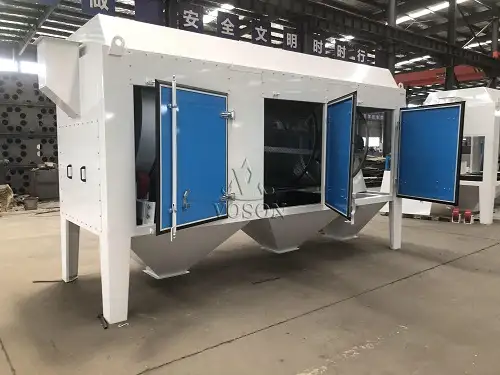 Grain and oilseed pre-cleaning process using TSCY drum sieve