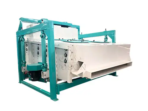 Rotary vibrating cleaning machine for high-capacity grain processing