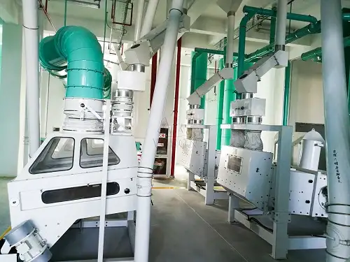 Voson wheat cleaning system in 160TPD flour milling plant