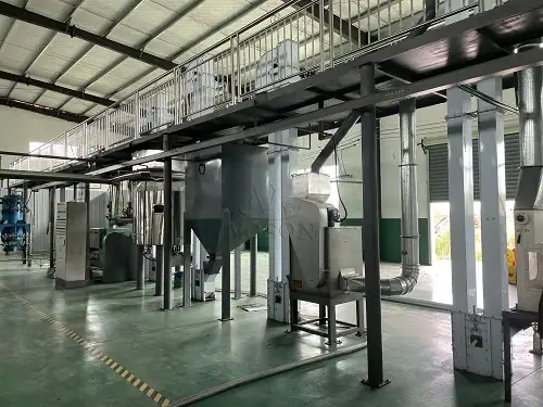 Sesame oil production line with cleaning, roasting, and pressing equipment